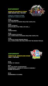Program zaterdag cosplay